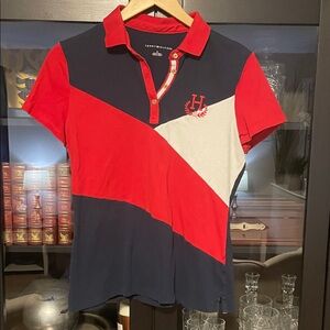 Tommy Hilfiger Men's Polo in Red, Navy, and White